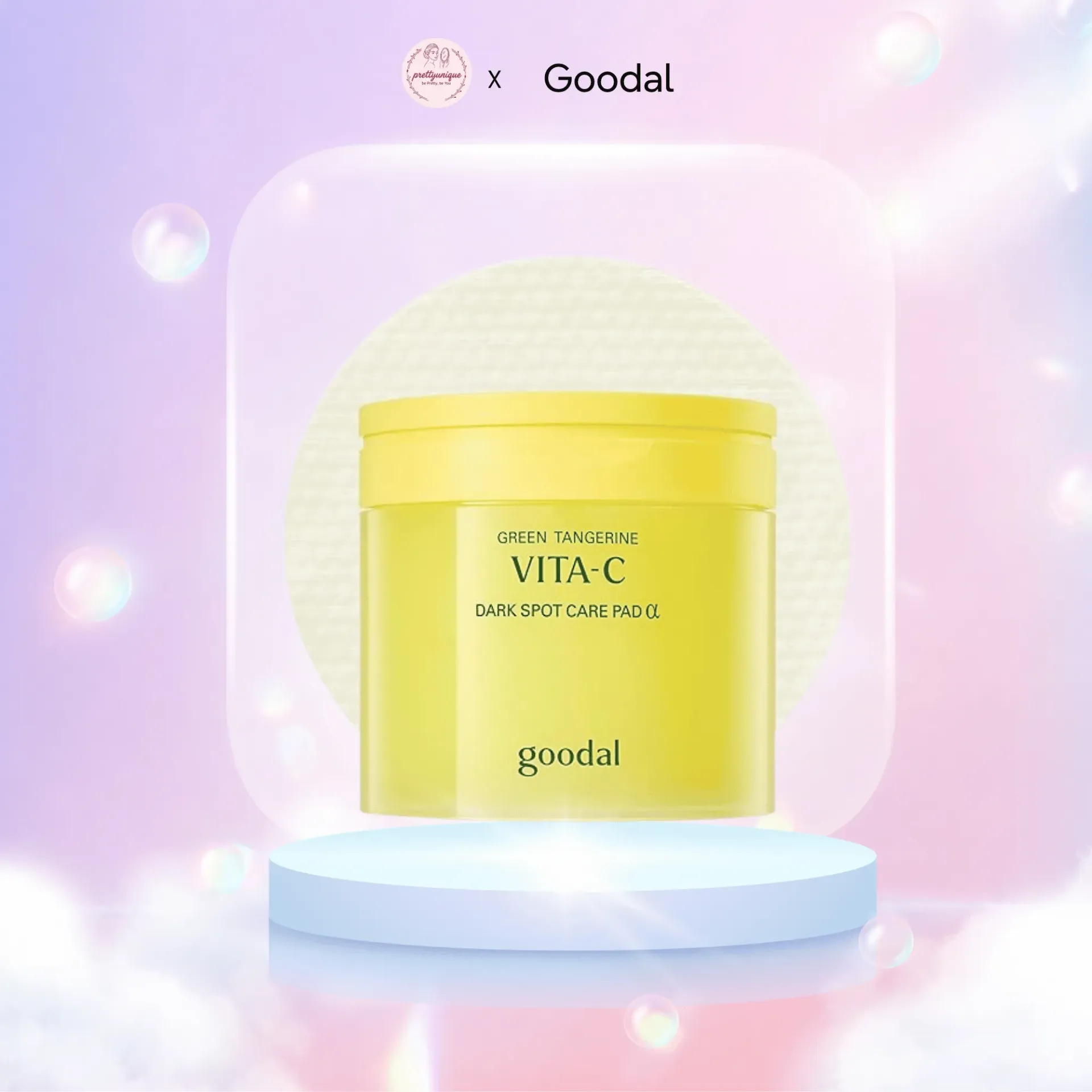 [PU-ESS-PAD-GLOW-70PCS] Miếng toner pad giảm thâm nám Goodal Green Tangerine Vita C Dark Spot Care Pad